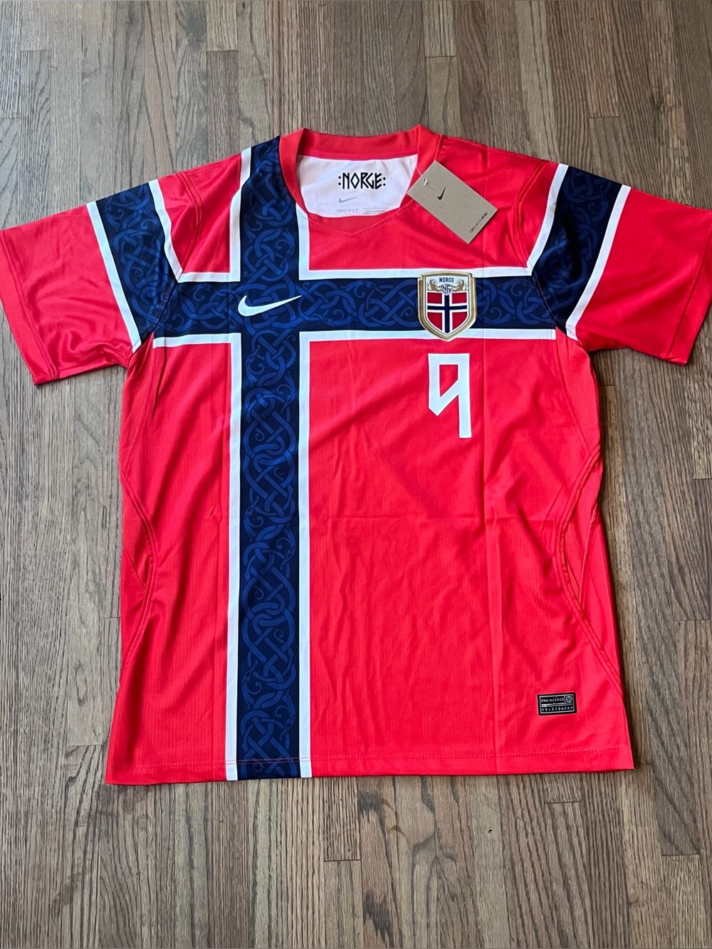 Nike Erling Haaland Norway Red and Navy Norge Men's Football Jersey 2026 NWT